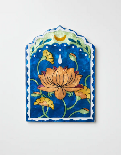 Fleur Lotus Navy Wall Art - Say It Sister