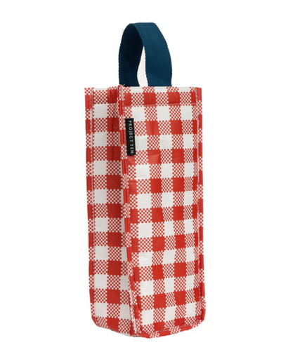 Project Ten - Red Checkerboard Wine Bag - Say It Sister
