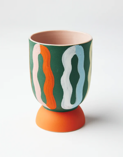 Loopy Tall Planter Green Multi - Say It Sister