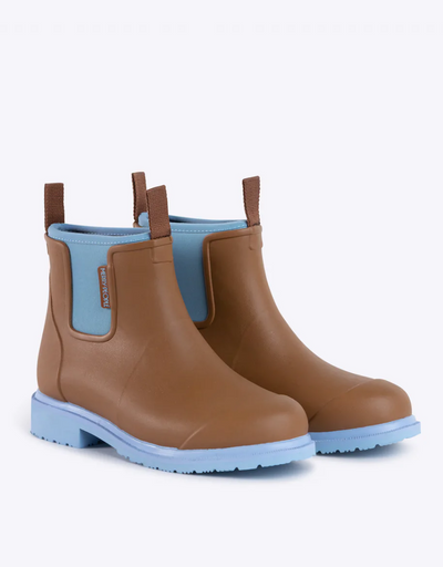 Merry People - Bobbi Gumboot Chestnut/Ice Blue Enhanced Traction - Say It Sister