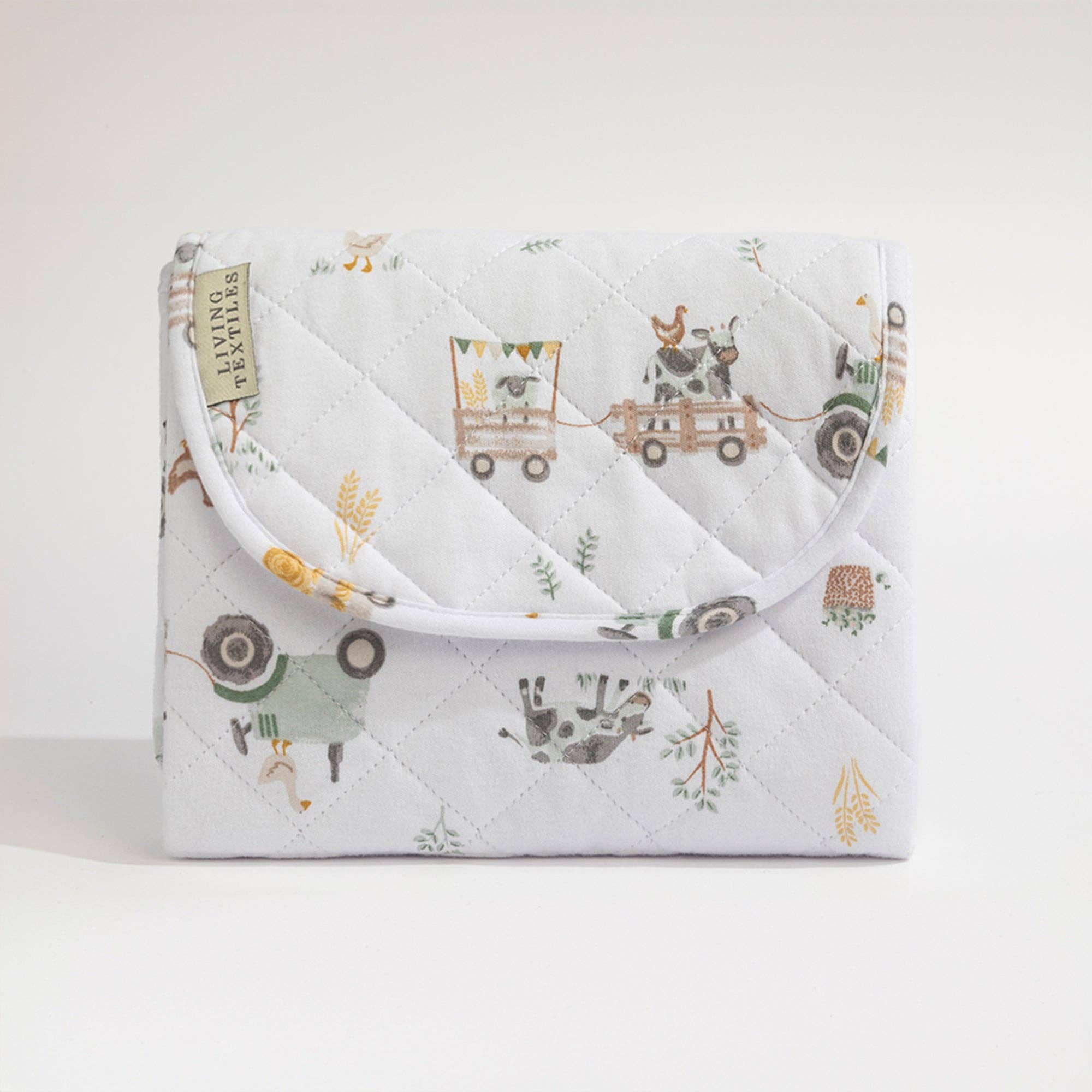 Foldable Waterproof Travel Change Mat - Tractor Ride, , Living Textiles - Say It Sister