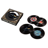 Aquarius Pink Floyd 45 record coasters set featuring classic record label designs, perfect for music and vinyl enthusiasts.