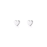 Linda Tahija Micro Heart Stud Earrings in Silver