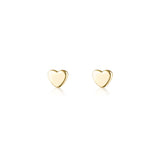 Linda Tahija Micro Heart Stud Earrings in Gold