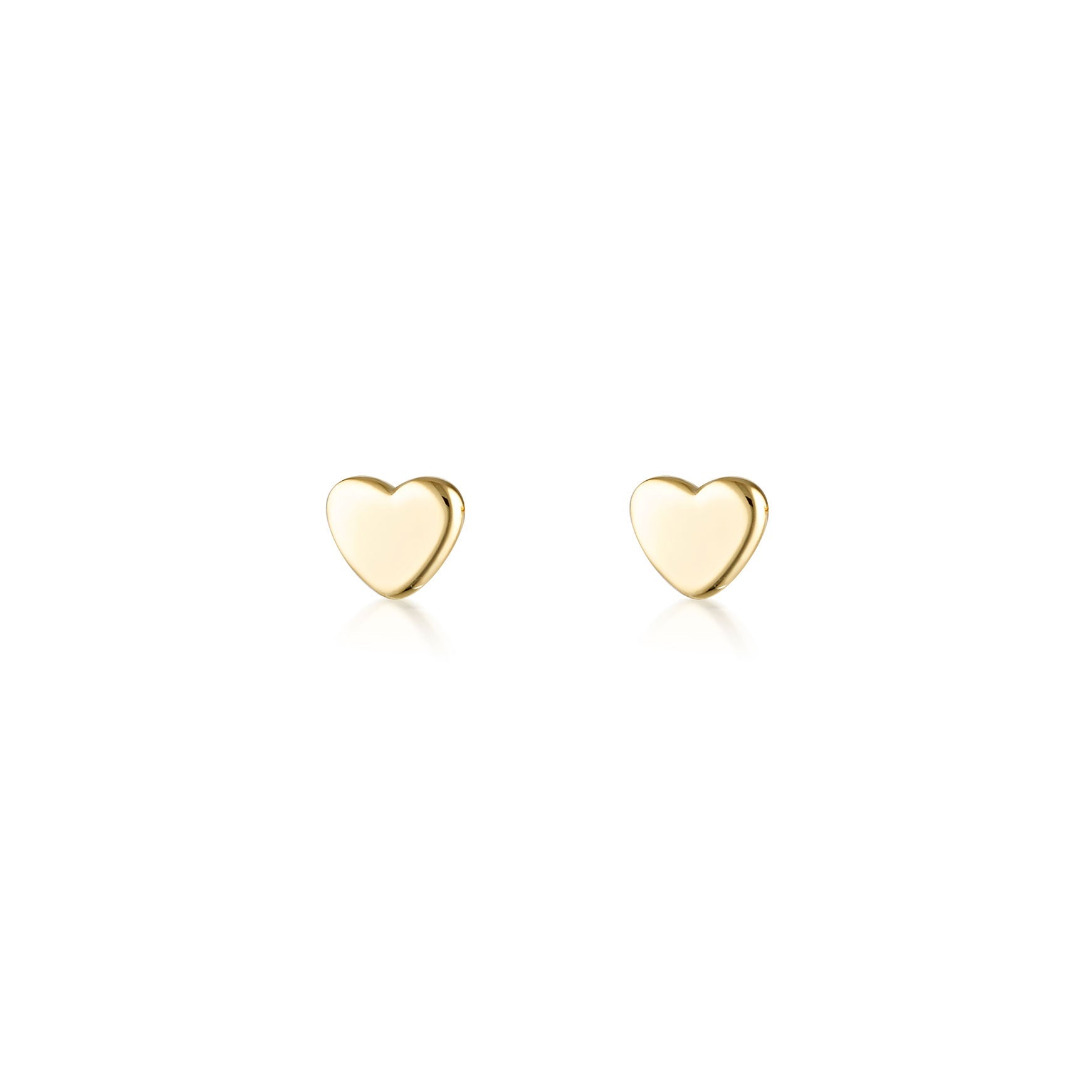 Linda Tahija Micro Heart Stud Earrings in Gold