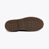 Merry People Bobbi Gumboots in charcoal with black soles, waterproof rubber rain boots for women.