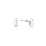 Linda Tahija Petal Stud Earrings in Silver