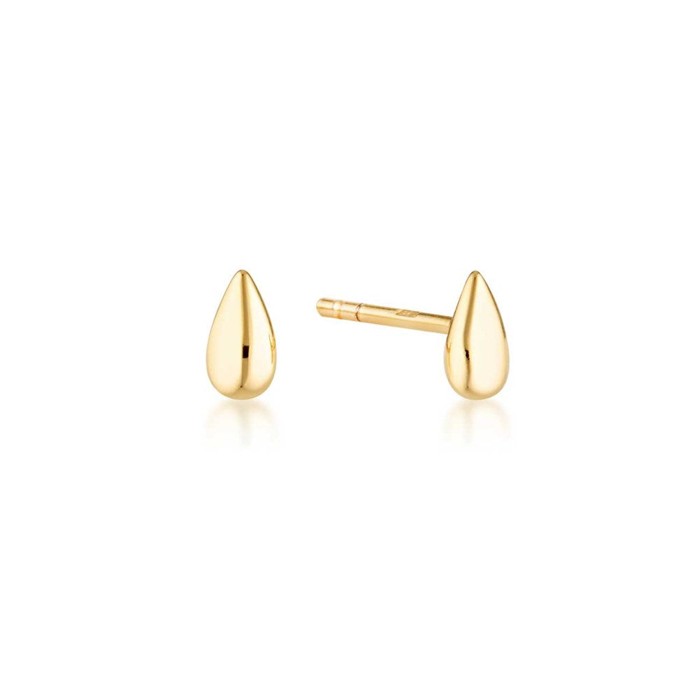 Linda Tahija Petal Stud Earrings in Gold
