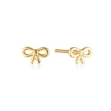 Linda Tahija Bow Stud Earrings in Gold