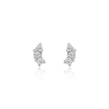 Linda Tahija Ebb stud earrings featuring lab-grown sapphire gemstones set in elegant jewelry design.