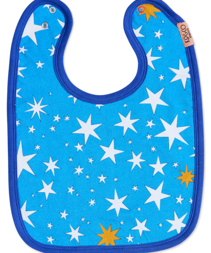 Kip & Co - Stars and Moon Cotton Bib, Baby bib, Kip & Co - Say It Sister