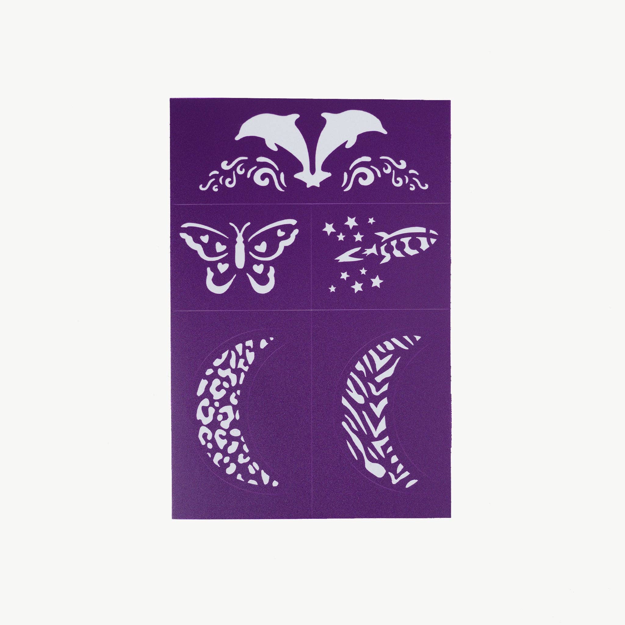 Oh Flossy Reusable Adhesive Face Paint Stencils - Purple, , Oh Flossy - Say It Sister