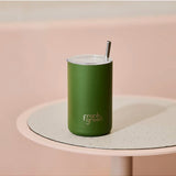Frank Green - Iced Coffee Cup With Straw - Khaki, , Frank Green - Say It Sister
