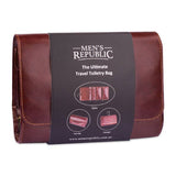 Men's Republic travel toiletry bag with hanger, compact cosmetic and toiletry storage bag for men's grooming essentials.
