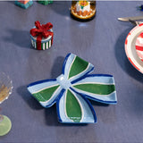 Klevering Plate Ribbon Blue jewelry piece featuring a decorative blue ribbon design on a sleek plate.