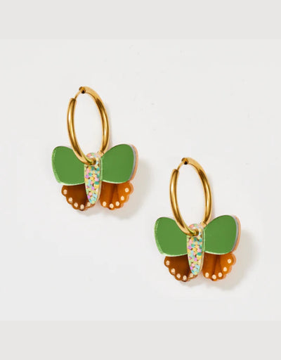 Martha Jean - Butterfly Earrings Fern - Say It Sister