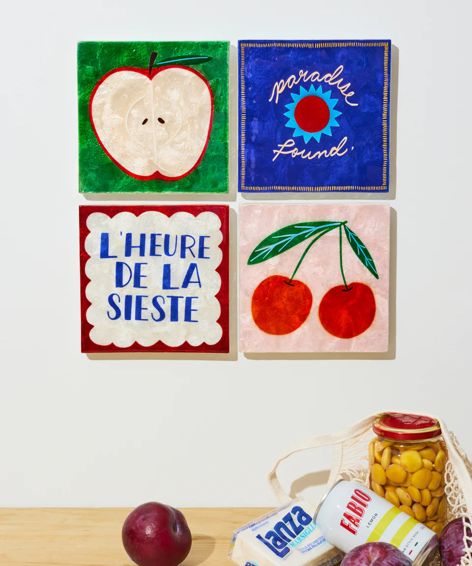 Superette Cherries Tile, Wall Decor, Jones & Co - Say It Sister