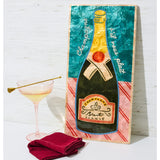 Jones & Co Happy Hour Champers Tile wall decor with a stylish champagne-themed design for home interior decoration.