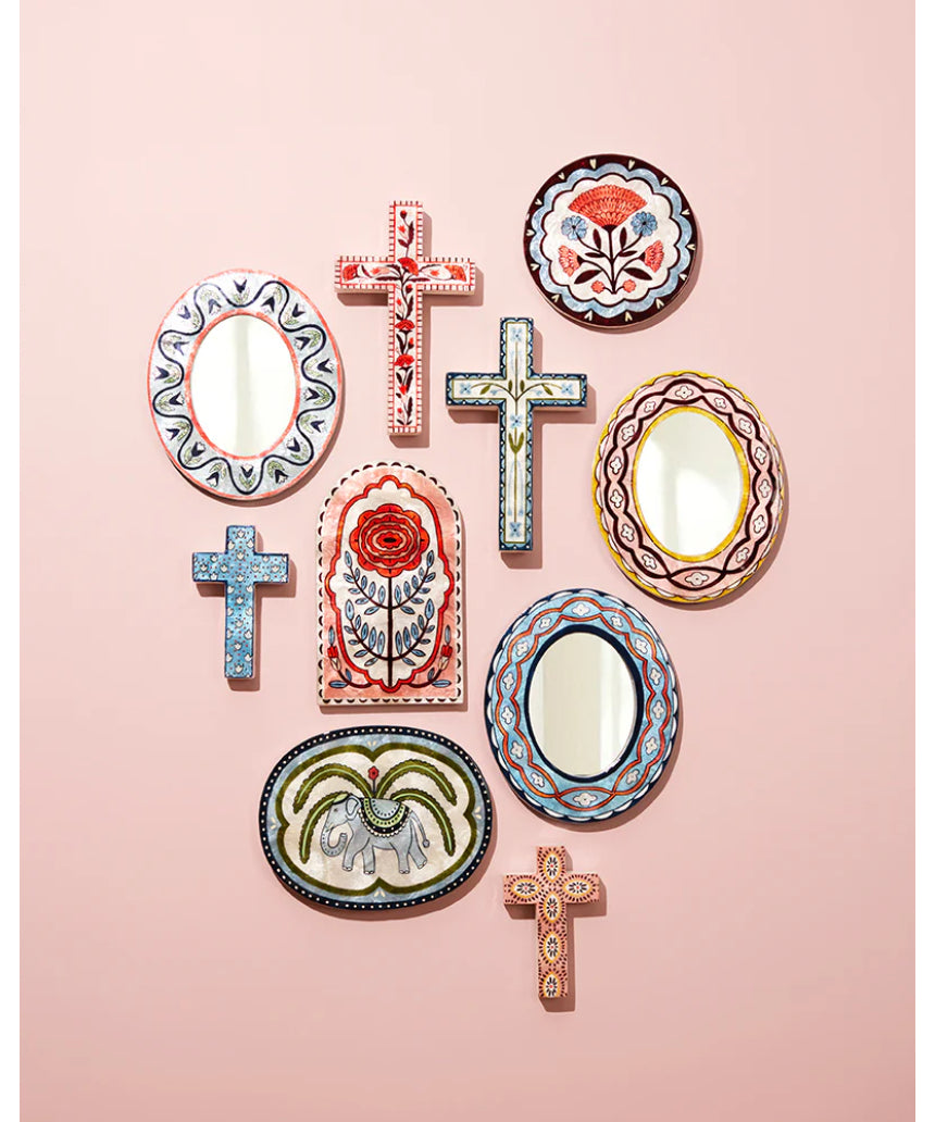 Jones & Co Samira Wall Art Flower Arch, decorative wall decor featuring vibrant floral design and intricate arch shape.