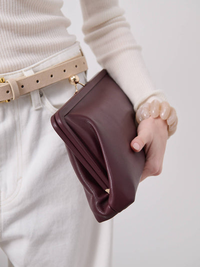 Lani Clutch Bag in Burgundy, bag, Angels Whisper Accessories - Say It Sister