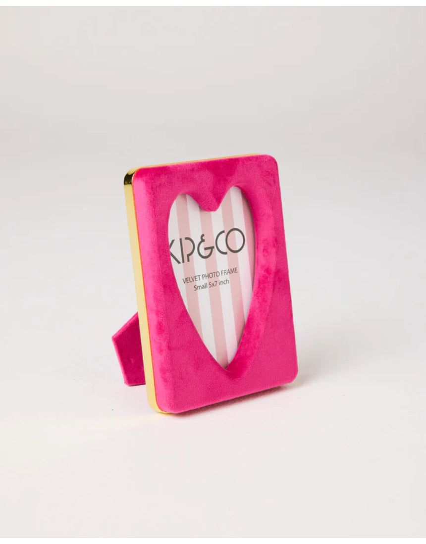 Kip & Co - Desert Pink Heart Velvet Photo Frame, picture frame, Kip & Co - Say It Sister