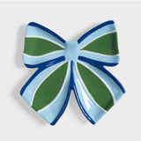Klevering Plate Ribbon Blue jewelry piece featuring a decorative blue ribbon design on a circular plate.