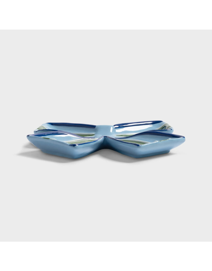 Klevering Plate Ribbon Blue jewelry piece featuring a blue ribbon design in a sleek, modern style.