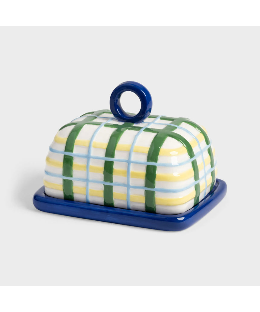 Klevering - Butter Dish Plaid Blue, butter dish, Klevering - Say It Sister