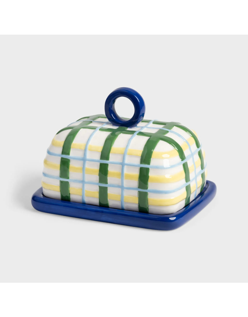 Klevering - Butter Dish Plaid Blue, butter dish, Klevering - Say It Sister