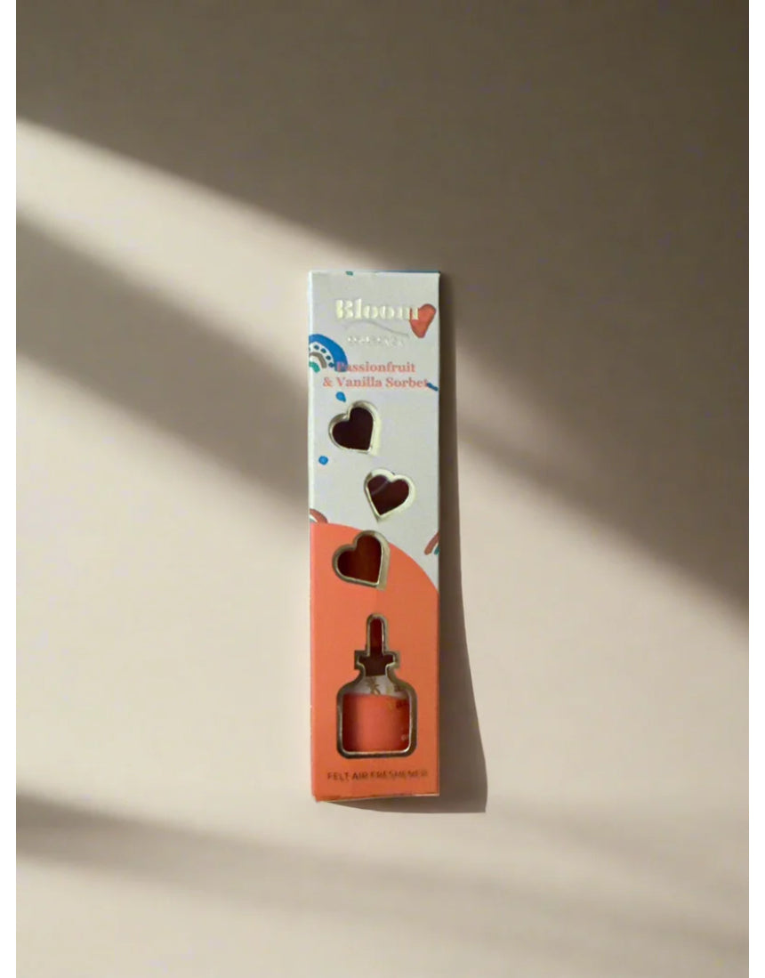 Passionfruit & Vanilla Sorbet Heart Felt Air Freshener, Air Fresheners, Grace & James - Say It Sister