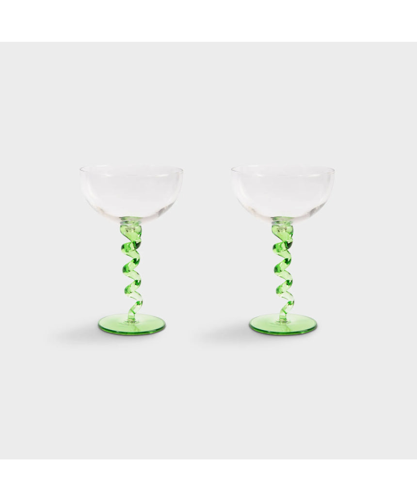 Klevering - Coupe Spiral Green Set of 2, , Klevering - Say It Sister