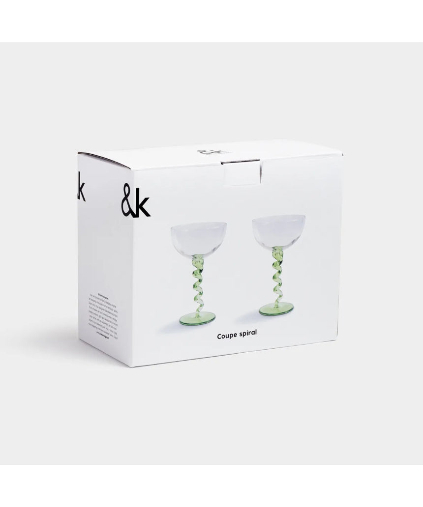 Klevering - Coupe Spiral Green Set of 2, , Klevering - Say It Sister