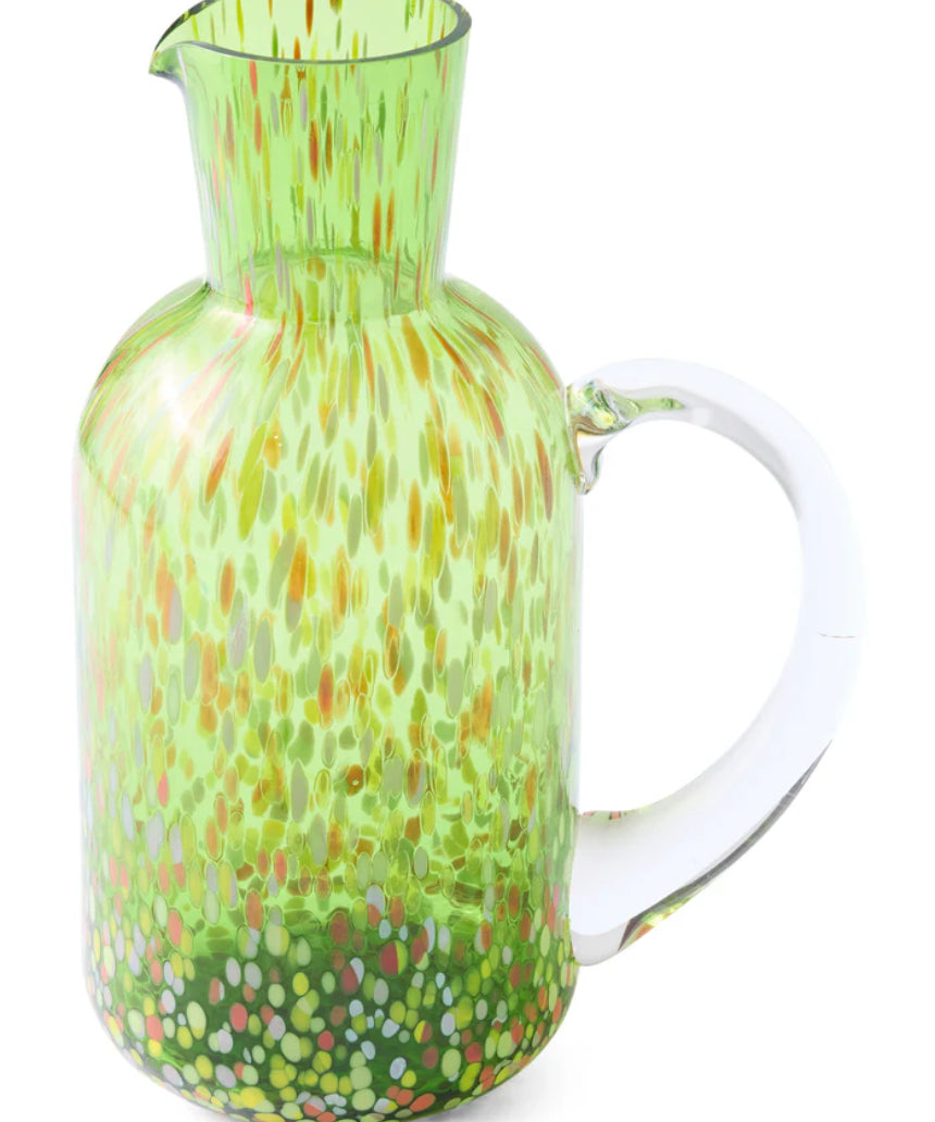 Kip & Co Garden Soiree Speckle Water Jug vase with a speckled pattern, designed for floral arrangements or decorative use.