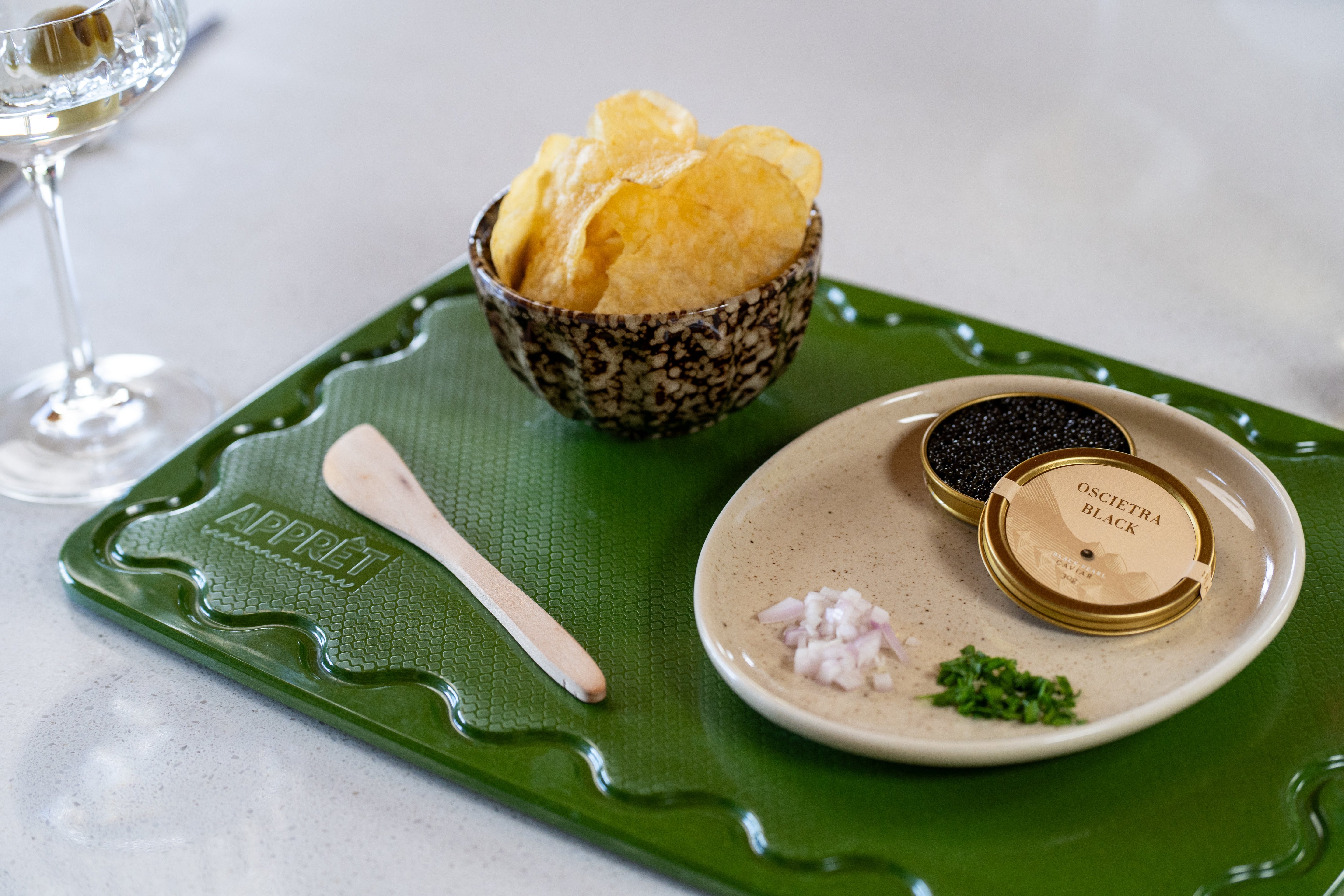 Green Maison Apprêt petite chopping board with a smooth wooden surface and compact design for kitchen prep.