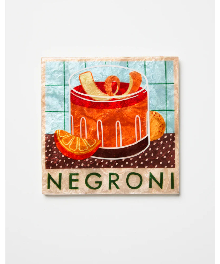 Happy Hour Negroni Tile, Wall Decor, Jones & Co - Say It Sister