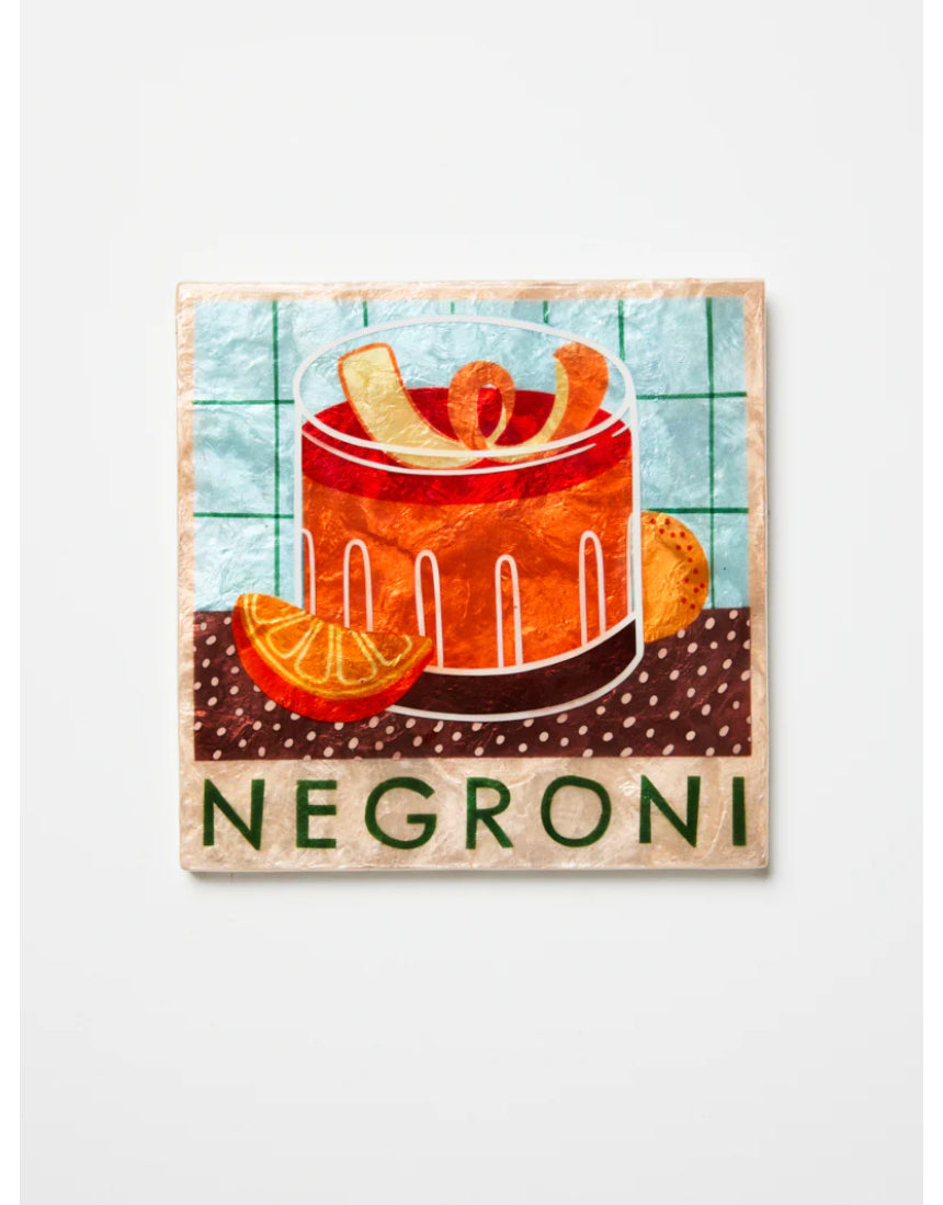 Happy Hour Negroni Tile, Wall Decor, Jones & Co - Say It Sister