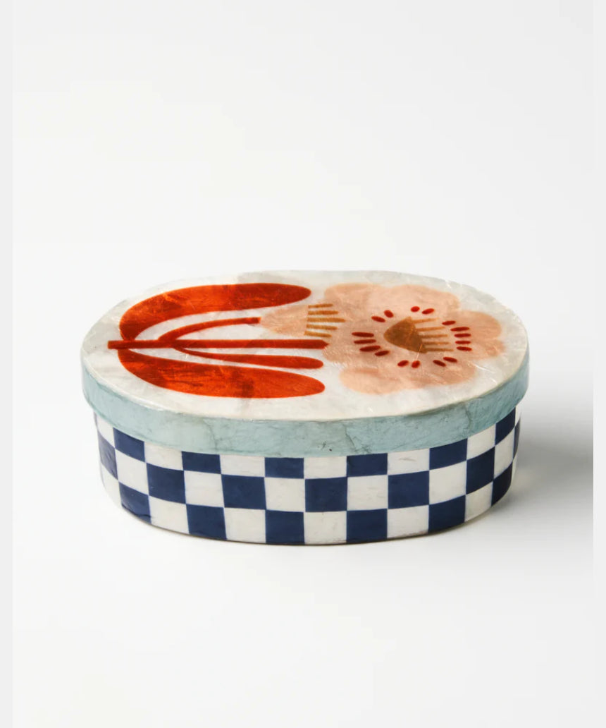 Paradis Navy Large Box, trivet, Jones & Co - Say It Sister