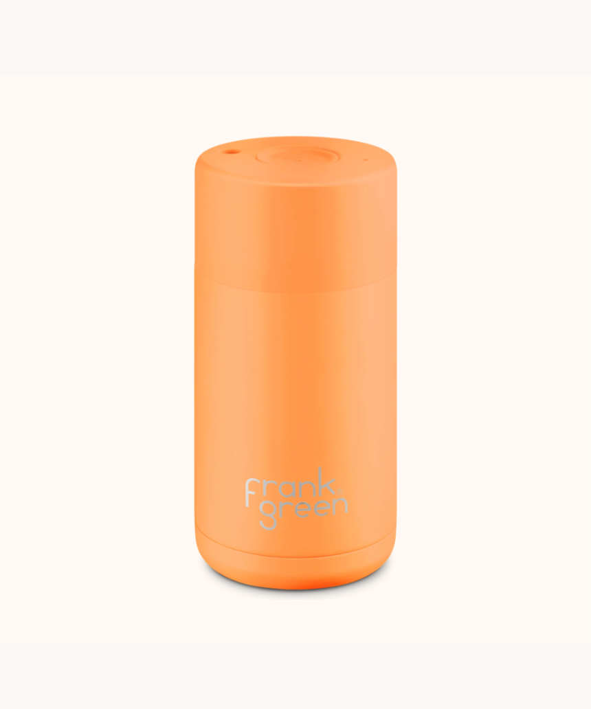 Frank Green - Neon Orange Ceramic Reusable Cup 12oz 355ml - Say It Sister