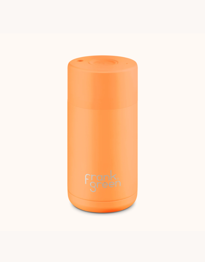 Frank Green - Neon Orange Ceramic Reusable Cup 12oz 355ml - Say It Sister