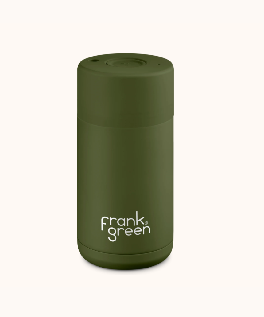 Frank Green - Khaki Ceramic Reusable Cup 12oz 355ml - Say It Sister