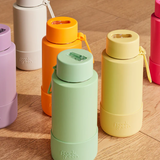 Large Frank Green Bottle Bumper Guard showing protective silicone cover around a reusable water bottle.