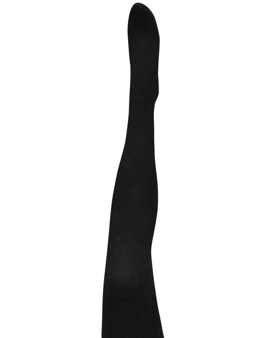 Tightology - Fleur Black Organic Cotton Tights - Say It Sister