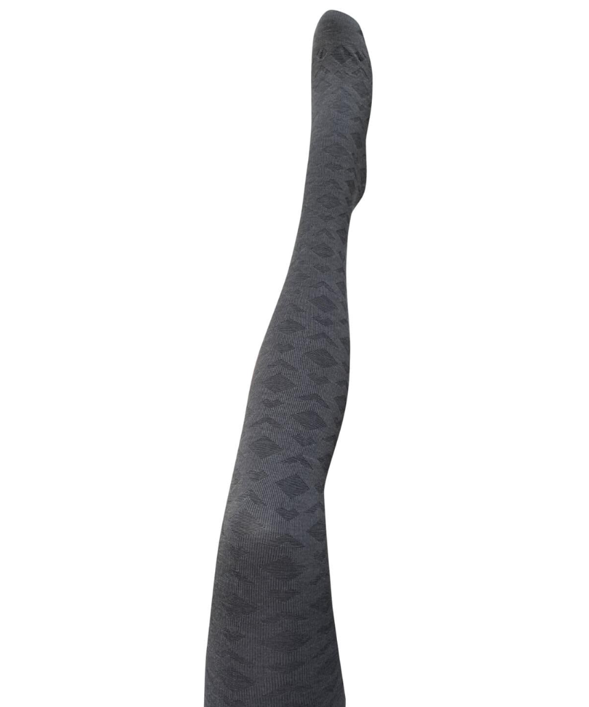 Tightology - Deco Grey Merino Wool Tights - Say It Sister