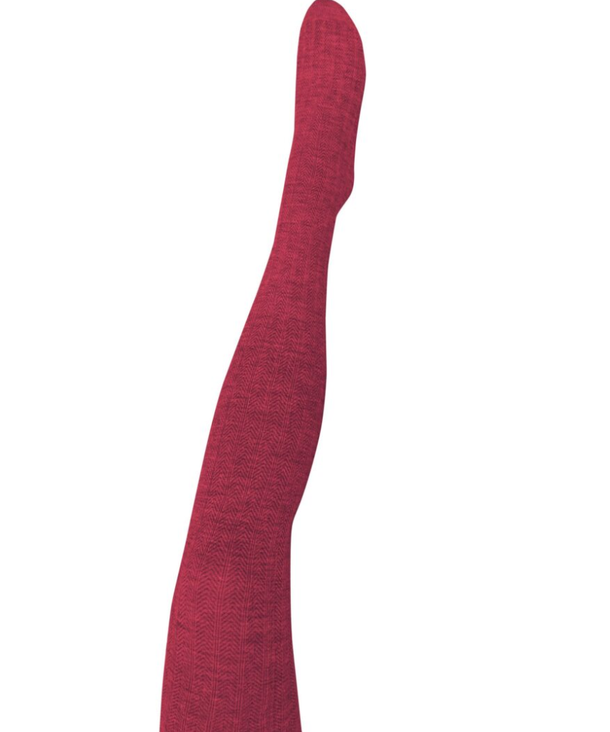 Tightology - Martini Crimson Wool Tights - Say It Sister