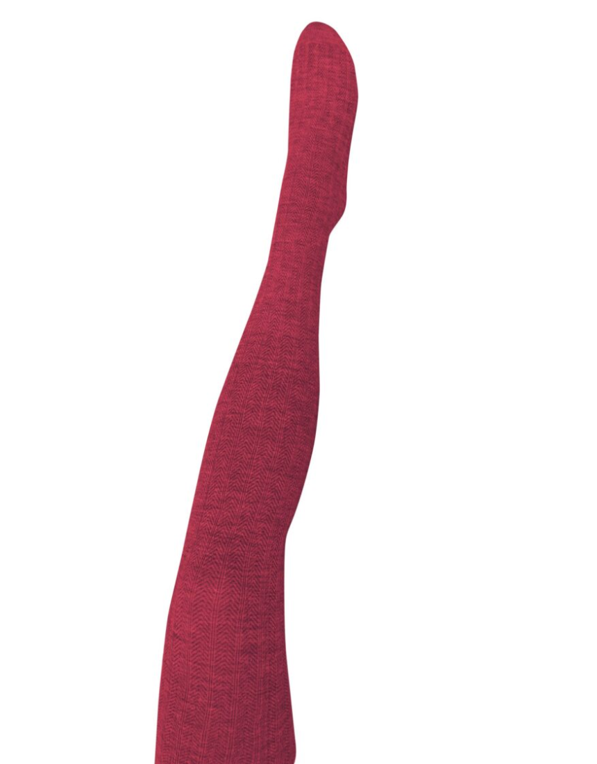 Tightology - Martini Crimson Wool Tights - Say It Sister