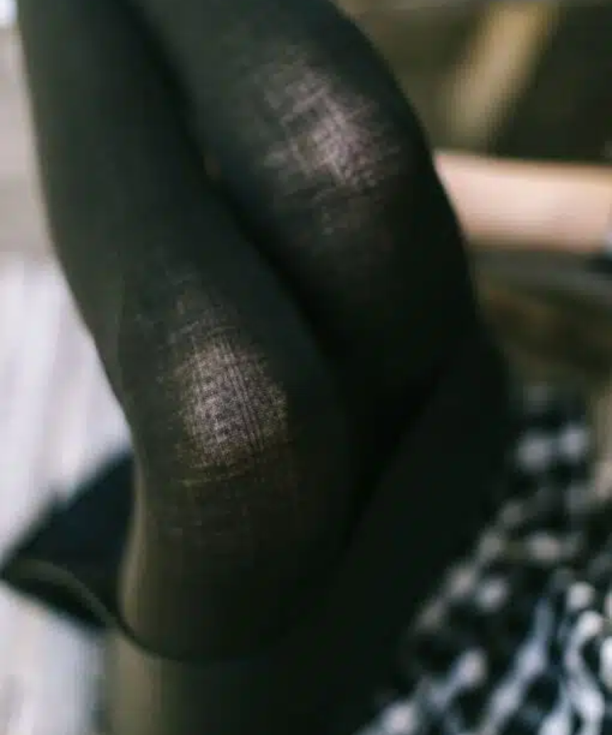 Tightology - Martini Black Wool Tights - Say It Sister