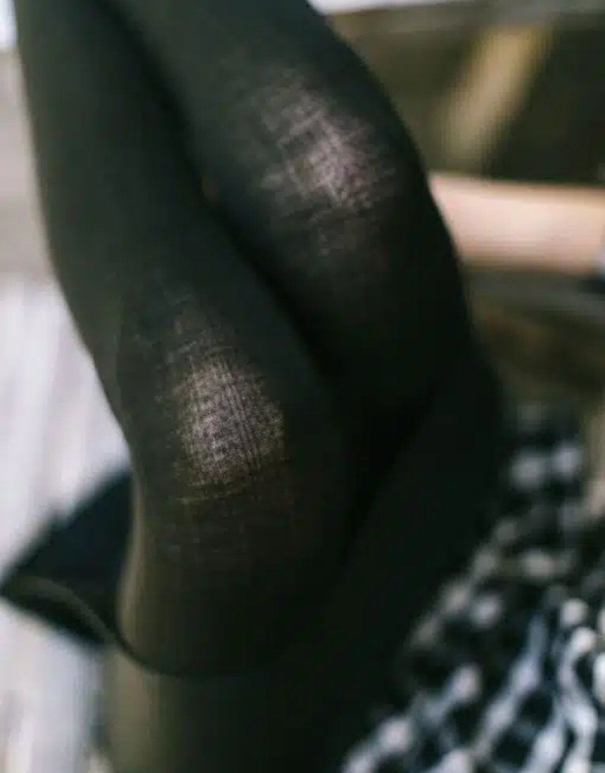 Tightology - Martini Black Wool Tights - Say It Sister