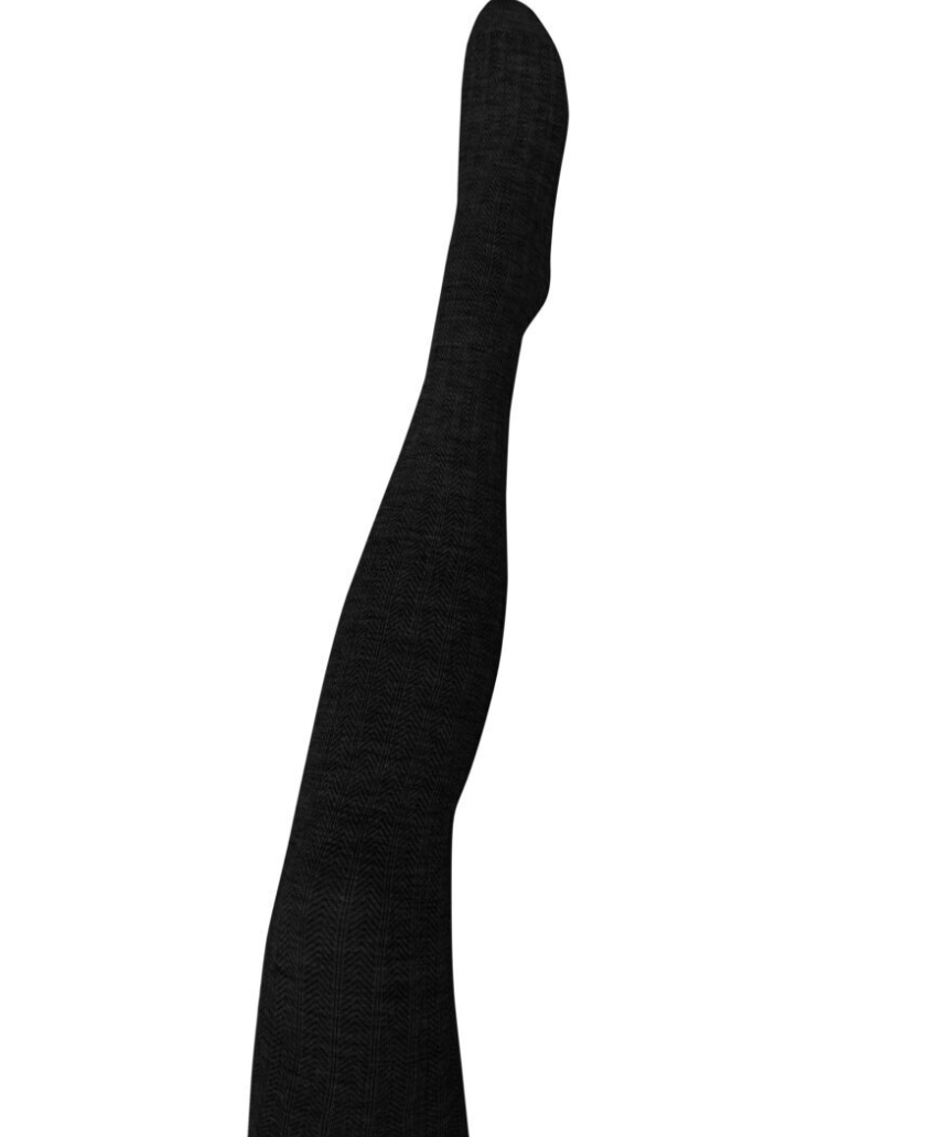 Tightology - Martini Black Wool Tights - Say It Sister