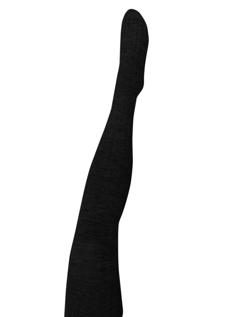 Tightology - Martini Black Wool Tights - Say It Sister