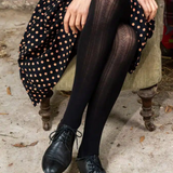 Tightology - Chic Black Cotton Tights - Say It Sister